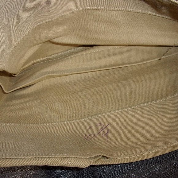 1951 sz6 3/4 KOREAN WAR GARRISON OVERSEAS KHAKI TAN UNPIPED CAP SV 370 - Picture 3 of 7
